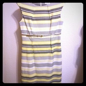 NWT Calvin Klein dress with silver belt.